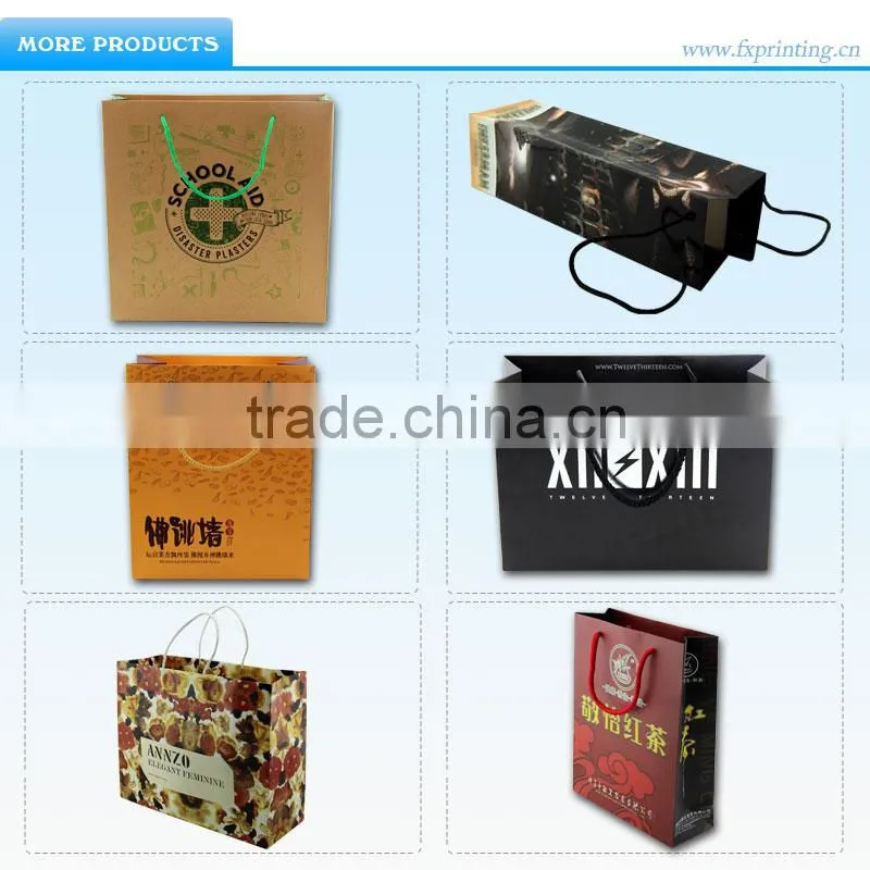 Custom Company Logo Handle Paper Bag for Shopping