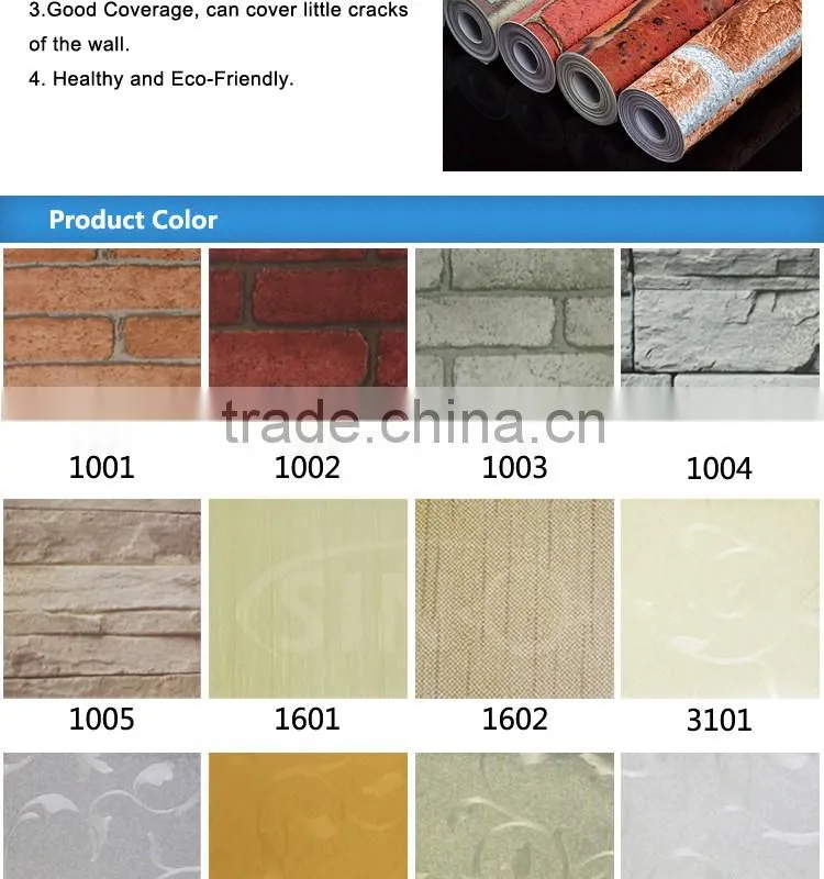 3107 SINO Permanent Home Wall Decoration PVC Wallpaper Adhesive Film
