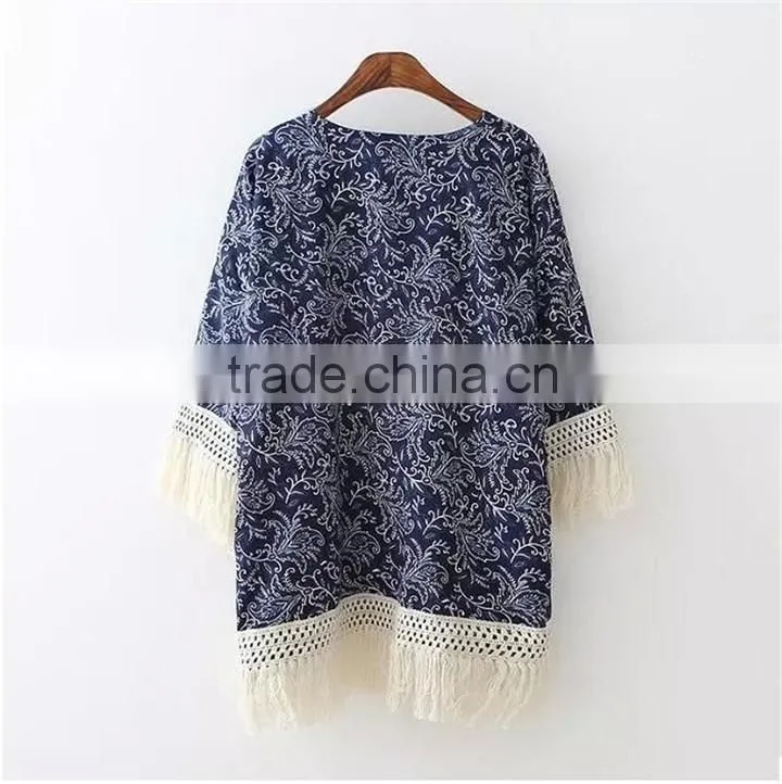 Wholesale Free Size Customaize Kaftan With Tassels Turkish Tunic