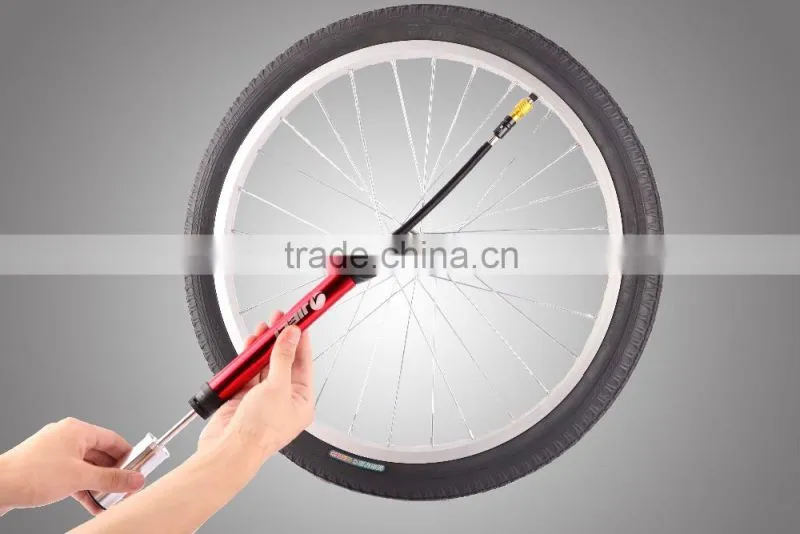 High Pressure Durable Aluminum JL9614 06 With Pressure Gauge Mini Bicycle Air Pump