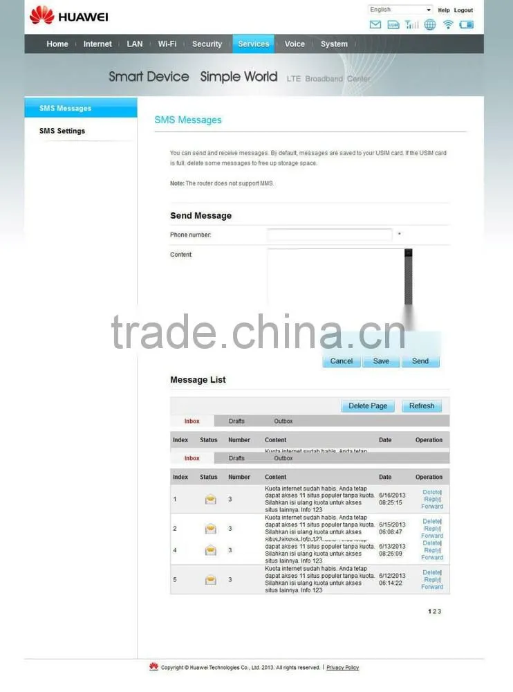 Huawei E5172s-22 LTE FDD800/900/1800/2100/2600Mhz TDD2600Mhz Wireless Gateway Router