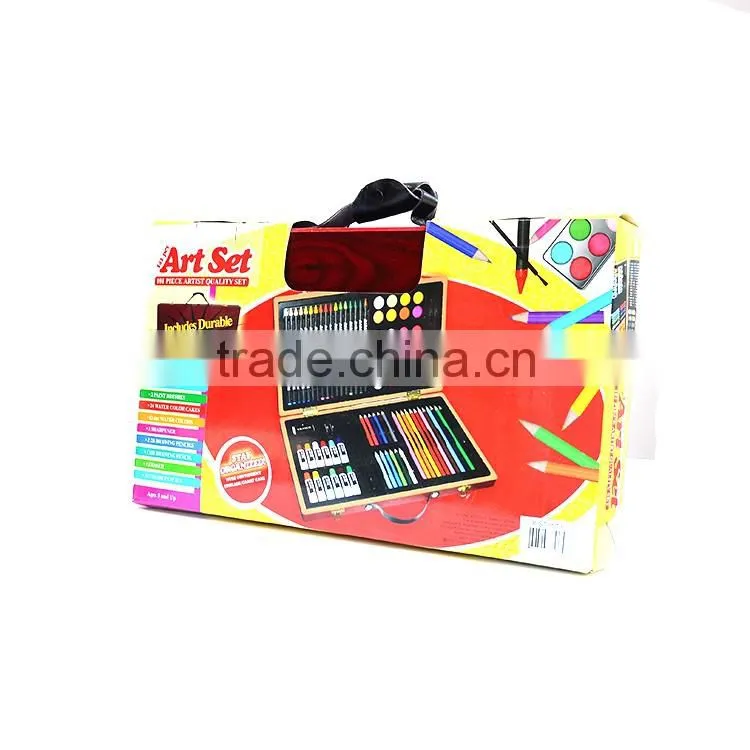 Professional high quality 101pcs art set with wooden box ,drawing stationery set