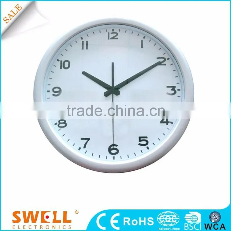 analog advertise big wall clock of hand , glass clock face