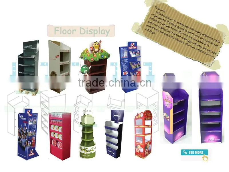 Paper Material Cardboard Floor Display Standee, POS Display Standee