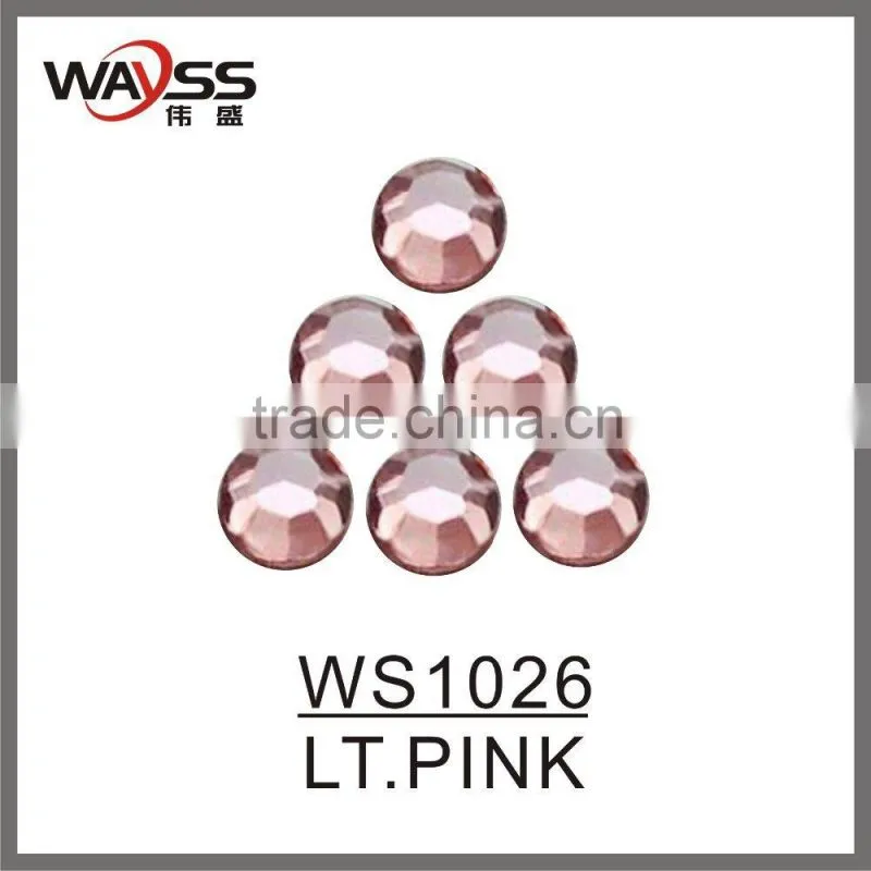 China A Lt . Pink Loose Rhinestones Hot Fix For Garment