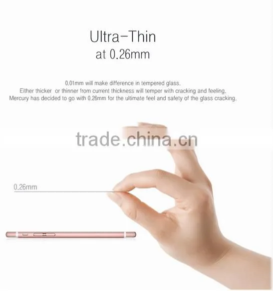 9h 0.26mm mercury tempered glass retail packaging for sony m4 aqua, for sony glass screen protector