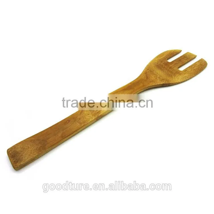 Bamboo Two Lines Oblique Pancake Turner Spatula Scraper Cooking Utensil