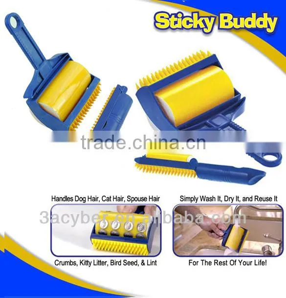 Reusable Sticky Brush Lint Roller Brush Clothes Fluff Pet Hair Remover