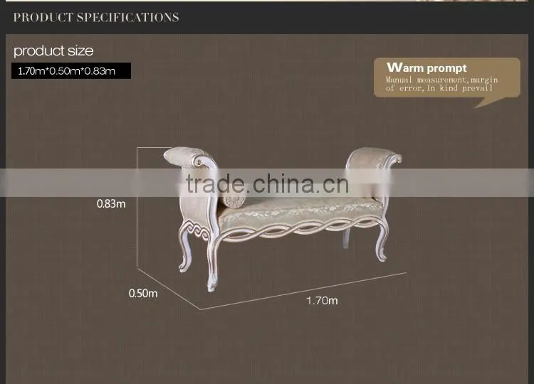 royal luxury bedroom furniture baroque solid wood hand carving bed end bench