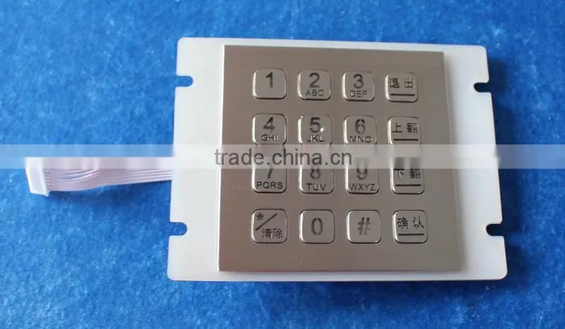 Rear mounting rugged keypad with 12 keys