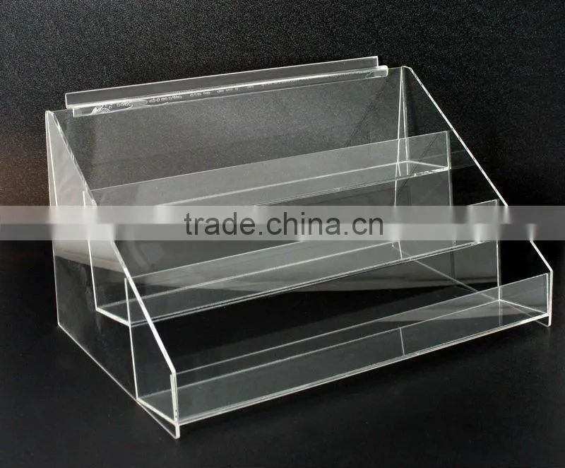 3 Tier 12 Pockets Acrylic Brochure/ Card Leaflet Display Stand ( Holder/Rack/Shelf/Riser/Banner)