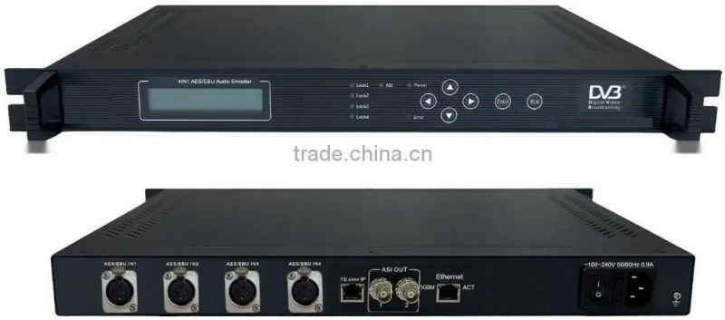 digital AES/EBU audio ip encoder (4 AES/EBU+ASI in,ASI out)