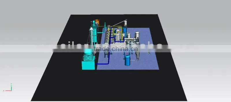 Waste tires pyrolysis unit