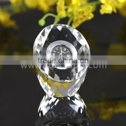 Desktop Clock Crystal material with battery crystal decoration