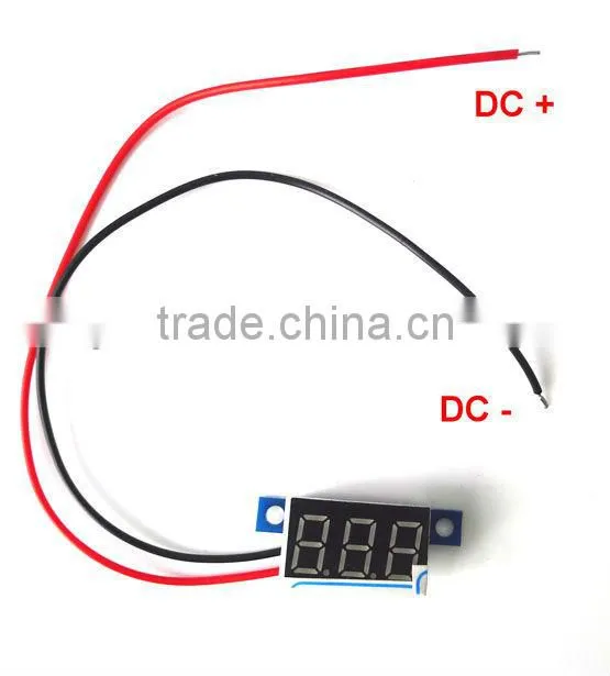 Blue LED Vehicles Motor Voltage Panel Meter Digital Voltmeter 3.3-30V