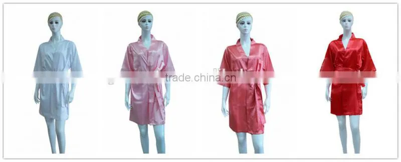 Ivory sexy silk like satin bathrobe/nightgown