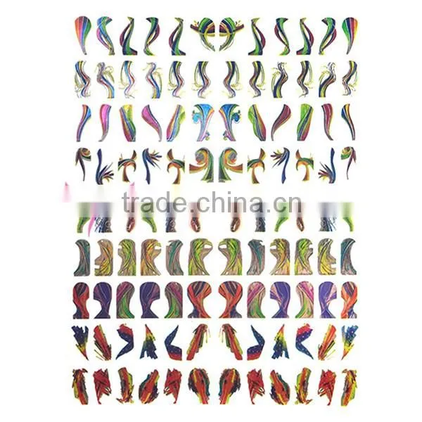 108 one sheet pink nail foil sticker 3D Flower nail decoration foil paper