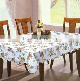 beautiful flower printed square vinyl table cloth