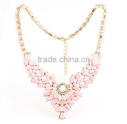 2015 hot fashion designs diamond necklace