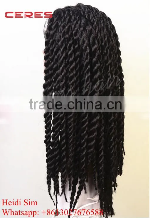 100% Japanese fiber havana mambo twist crochet braids synthetic lace front wig wtih baby hair