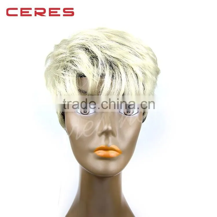 Japanese fiber blond 613 Synthetic wig full lace wig top quality fashion style Italian wave
