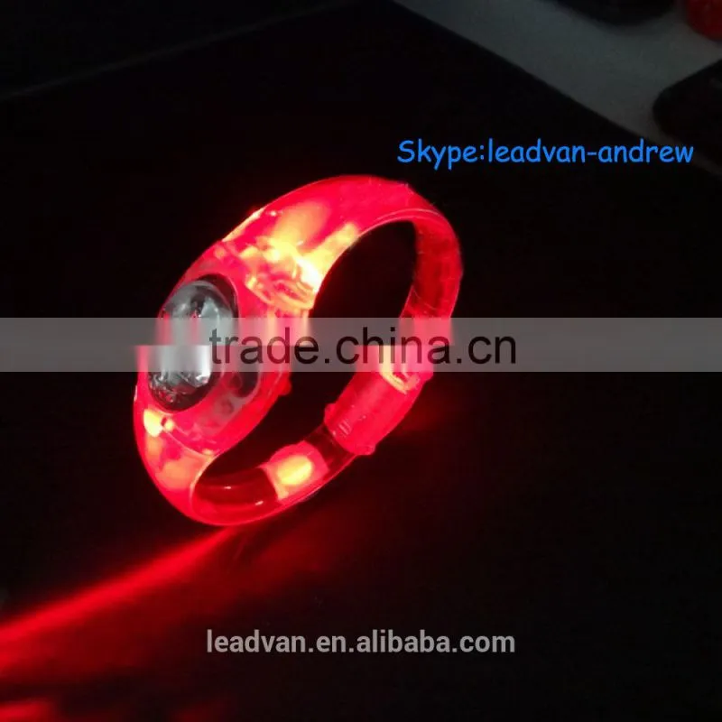 High Light Sound Activated LED Flashing Wristband With Custom Logo