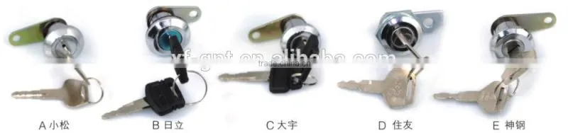 excavator cab door lock core series with key