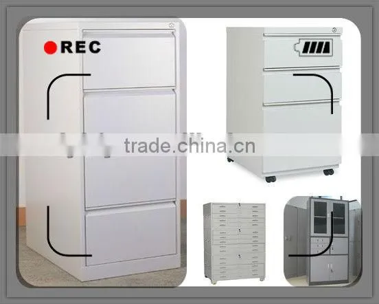 KFY-CB-15 Glass Sliding 2 Doors Metal Cupboard