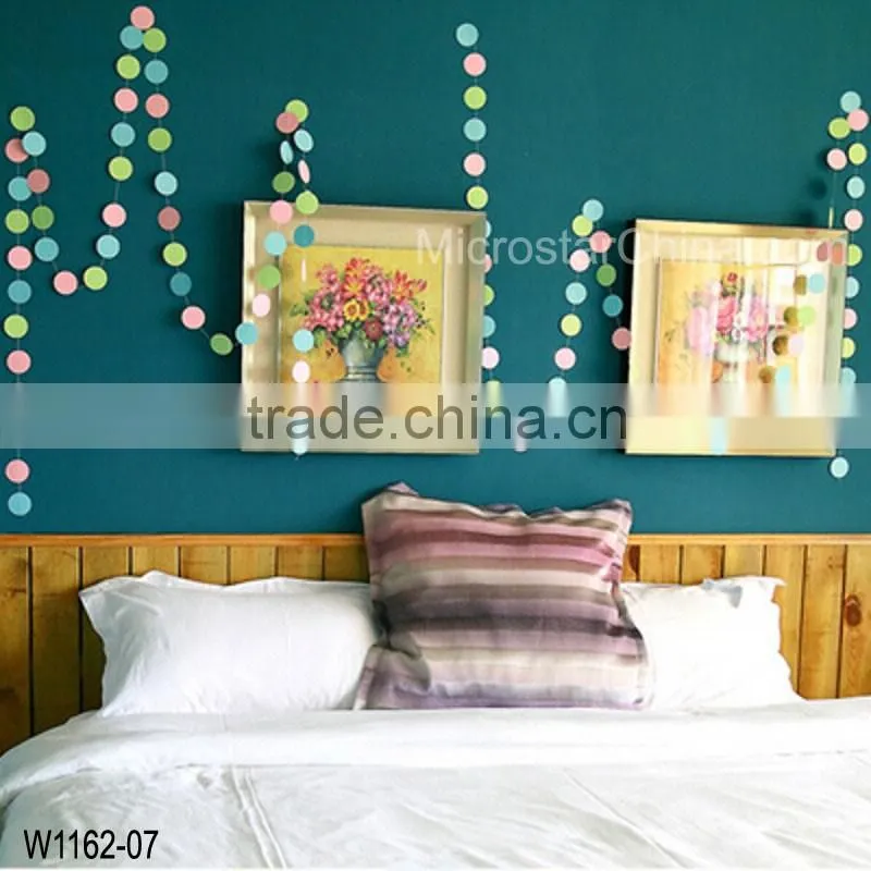 4m Paper Garland Round Banner Bunting Wedding Birthday Classroom Party Pon Decoration