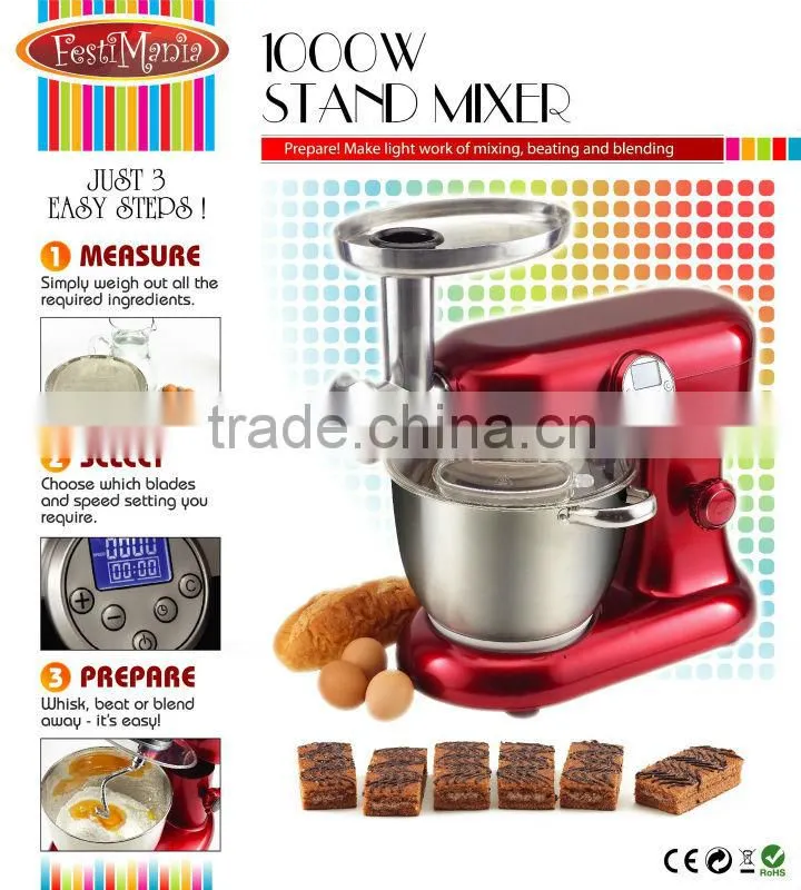 1000W digital stand mixer