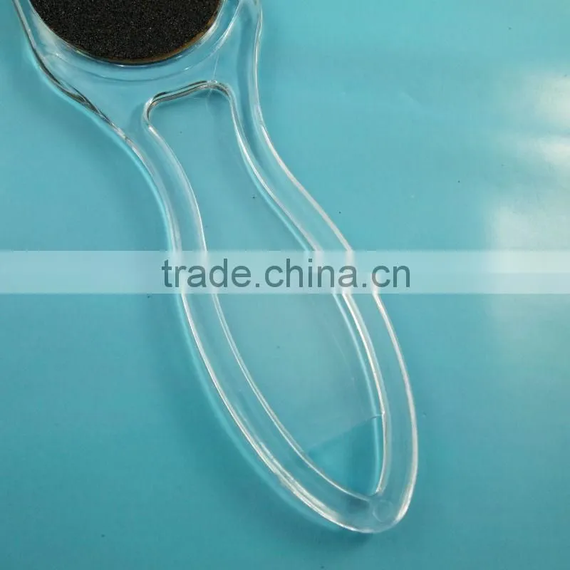 Big curved rounded plastic handle foot file pedicure
