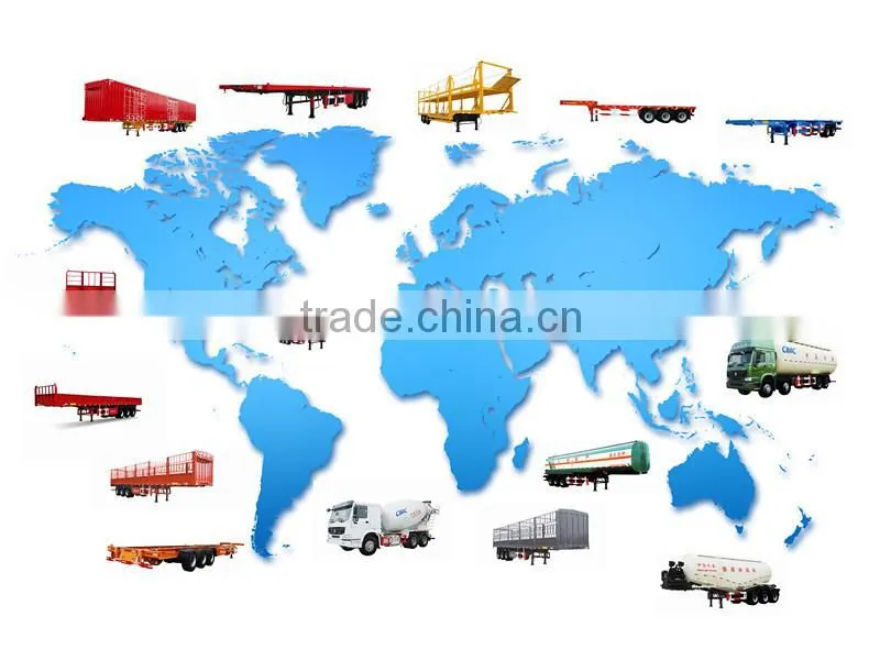 CIMC 3 Axle Fence Semi Trailer For Livestock / Cow / Cattle Transportation