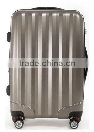 2015 china factory trolley case hot sell iron semitransparent ABS+PC carry-on luggage/carry-on travel bag/carry-on suitcase