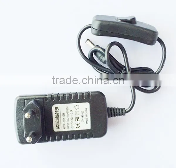 12v 700ma mobile power supply with switch button power adapter For 3528 5050 Strip LED