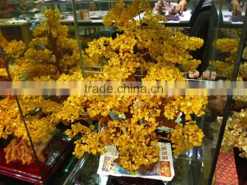 beautiful natural rock citrine crystal trees