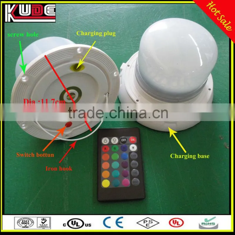 IR Remote Control LED Battery Light Source RGB Multi Colors Changing Rechargeable Light