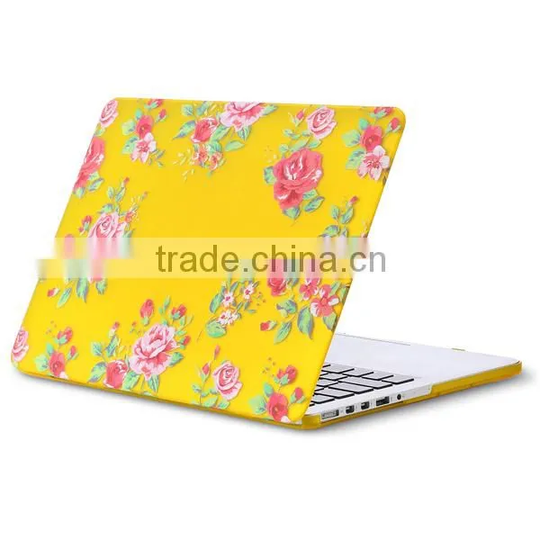 C&T Orange + Green Rainbow Rubberized Hard Case Cover for Macbook Pro 15.4"
