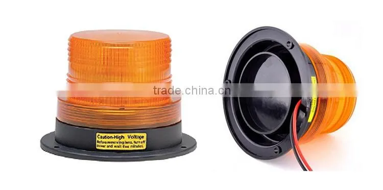 Four flash patterns IP65 rotating police lamp with black ABS base