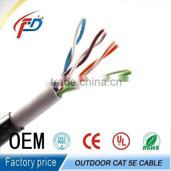 1000ft rj45 outdoor lan cable cat 5e 4pairs 24 /26 awg