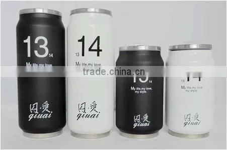 novelty stainless steel water bottles,new design zip top can shape drinking bottles,pop can shape water bottle