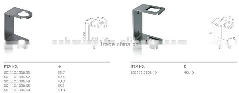 factory stainless steel railing staircase steel wall mounting baluster bracket