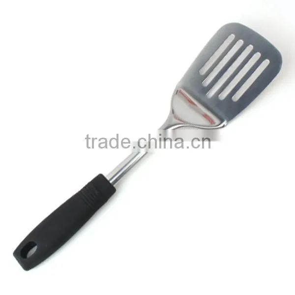 Stainless Steel 18/0 Kitchen Slotted Turner With Abs Handle Of Kitchen Turner