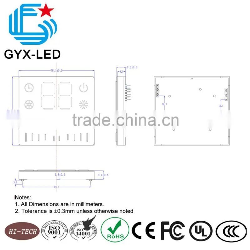 Rohs Compliant White color Custom Gree Air conditioner module display