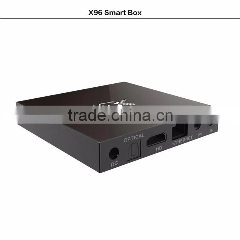 factory price x96 Quad core Amlogic S905 android tv box