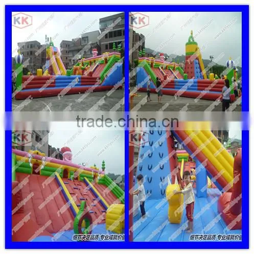 0.55mm thickness18OZ PVC tarpaulin Egypt Pyramids inflatable fun city child Climb and slide itmes