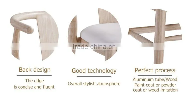Fast food restaurant commercial furniture leather seat restaurant wooden chair