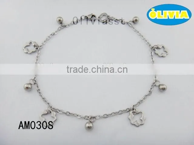 Olivia Jewelry Hot Selling Stainless Steel Charm Anklets Jewelry For Women
