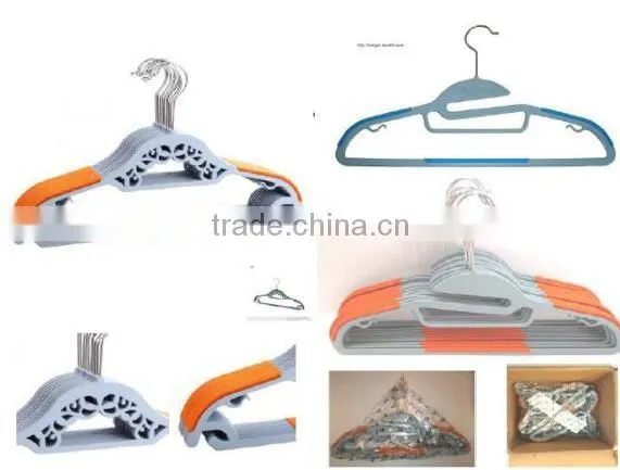 White suit hanger plastic clothes hanger coat hanger with notches
