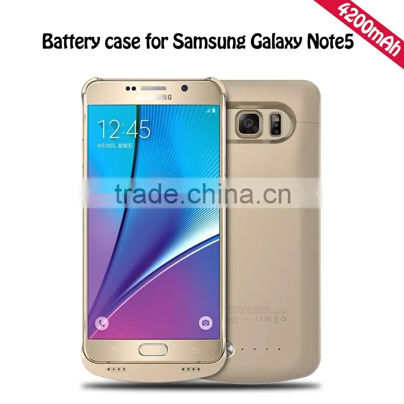 4200mAh External Battery Backup Charge Power Case Cover For Samsung Galaxy Note 5
