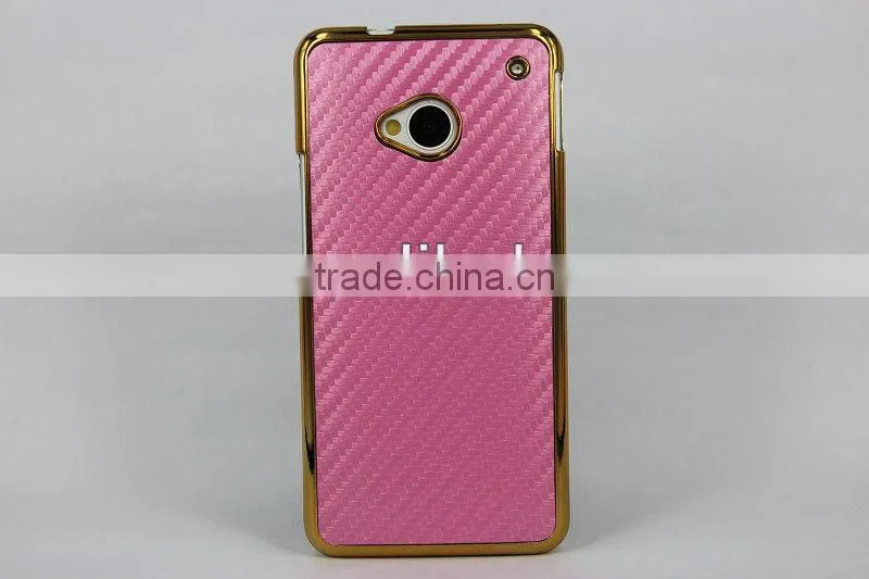 For HTC One M7 Case Carbon Fiber Design